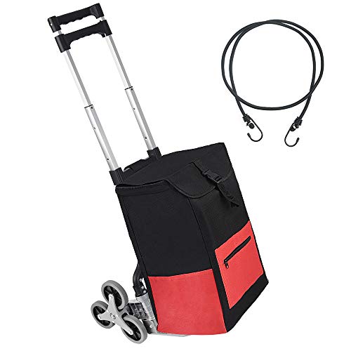LEADALLWAY Stair Climbing Cart with TPR Wheels, Aluminum Alloy Portable