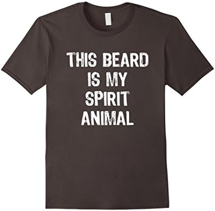 Mens This Beard Is My Spirit Animal Funny T-Shirt XL Asphalt
