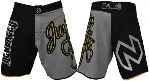 Newbreed Gear Jiu Jitsu Fighter Shorts (Black/Yellow, size 30)