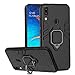 Ferilinso Case for Samsung Galaxy A20 / A30, Stylish Dual Layer Hard PC Back Case with Ring Grip Kickstand & Support Magnetic Car Mount Function Cover for Samsung Galaxy A20 / A30 Case (Black)