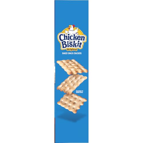 CHICKEN IN A BISKIT ORIGINAL BAKED SNACK CRACKERS, LUNCH SNACKS, FAMILY SIZE, 12 OZ
