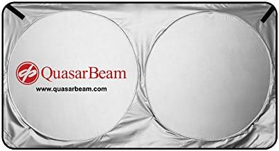 QuasarBeam Car Sun Shield, Windshield Protection, Sun Deflector for Your Auto (Wild Red - 70" x 35" / 178 cm x 89 cm)