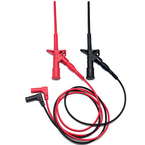 AideTek needle tipped tip lead TL809 leads set for FLUKE EXTECH multimeter two safety crocodile clips Shrouded banana plugs lead extensions TLP20162