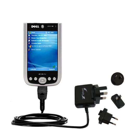 Gomadic Advanced International Wall AC 2A Charger Compatible with Dell Axim x51 - Powerful 10W Charging, Built Brand TipExchange Technology, for Worldwide use - Thumbnail 7
