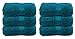 Ramanta Home Premium Cotton Oversized 6 Pack Hand Towels - 100% Pure Cotton - Multipurpose Bathroom Towel Set for Hand, Face, Gym, Yoga and Spa- Idea for Everyday Use - 16x28 inches - Teal