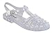 Womens Jelly Summer Retro Buckle Closure T-Strap Flat Sandals