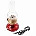 Anpress Decorative Rechargeable Flameless Candle Lantern, Vintage Oil Table Lamp with Blow ON/OFF Control, Dimmer Control Key, Kerosene Lamp, Bedside Lamp,Small Night Light (Red)