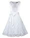 OUGES Women's Round Neck Sleeveless Flare Elegant Lace Party Dress