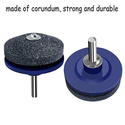 Kulannder 4 Pack Lawnmower Blade Sharpener Lawn Mower Sharpener Sharpening Stone Grindstone Fit for Any Power Drill