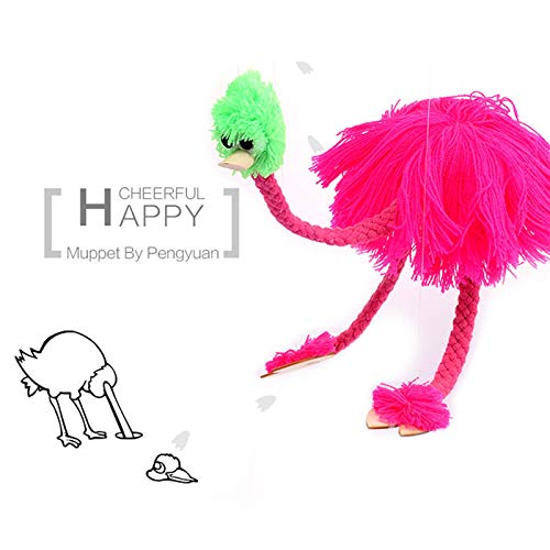 Alapaste 5 Packs Toy-Marionette Ostrich Children's Hand Made Ostrich Puppets Toys Marionette Puppet Doll Parent-Child Interactive Toys for Kids Play