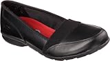 Skechers for Work Women's Slip On Flat, Black, 8 M US