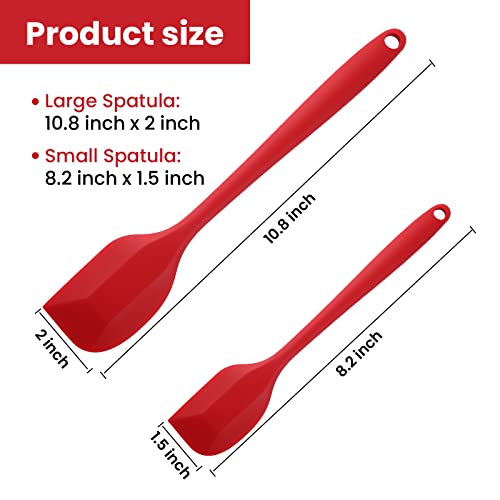 Silicone Spatula, 2 Pcs Spatulas Silicone Heat Resistant, Baking
