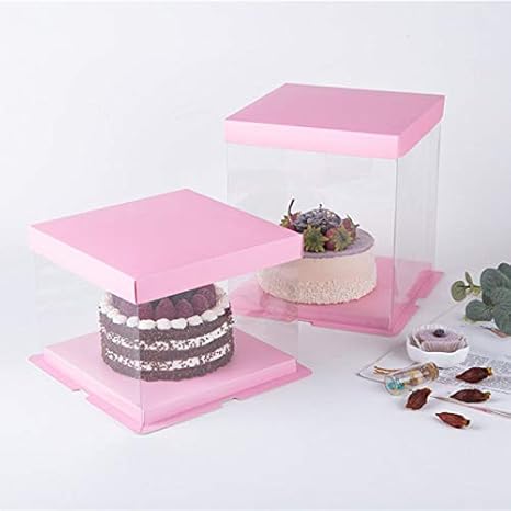 Clear Cake Box Carrier Packing Cake Boxes Transparent Gift Box