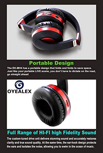 OYEALEX Bluetooth Headphones Over Ear,Cell Phones/TV 120 Hours Standby time Wireless High Fidelity Stereo Over-Ear Headphones (Blue)