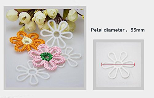 2" DIY Flower Plastic Canvas Shapes,great for needlepoint projects, ornaments, coasters ,mats ,auto cusions and crafts,10-Pack,Clear