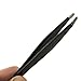 Tweezers – Surgical Grade Stainless Steel - Slant Tip for Expert Eyebrow Shaping and Facial Hair Removal – with Protective Pouch - Best Tweezer for Men and Women (Black)