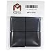 Prescott Plastics 2 1/2” (63.5mm) Outer Perimeter Ribbed Plastic Hole Plugs, Square Black Metal Tubing End Caps, Strong Furniture Leg Inserts, Impact & Weather Resistant, Made in The USA - 4 Pack