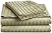 ROYAL ELEGANCE King Size 4PC Stripe Sheet Set, Green