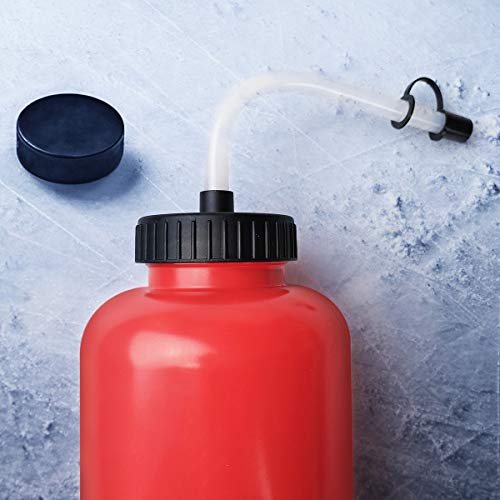 SolForis Hockey Water Bottles with Long Straw, Fit for Football