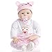 SanyDoll Reborn Baby Doll Newborn baby Vinyl Silicone 22 inch 55 cm Lifelike Gift smile cute