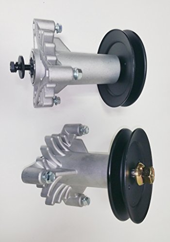 2 Heavy Duty Spindle Assembly – Compatible with: 130794, 532130794 Includes 2 Pulleys for 129861, 153535, 173436 Thicker…
