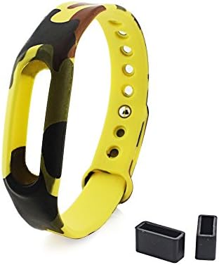 Taotree Xiaomi Mi Band Replacement Newest More Fashional Design for Xiaomi Mi Band Smart Bracelet with 2 Pieces Silicone Security Fastener Band
