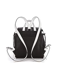 Michael michael kors Bristol mochila pequeña, negro   fibra óptica flores, color blanco