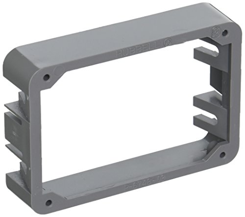 Hubbell Wiring Systems PFBRAC Plastic Flush Rectangular Adapter Collar, Gray