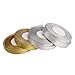 Feyarl Glitter Metallic Ribbon - 5/8-inch Wide Sparkly Fabric Gift & Wedding Ribbon for Crafting, Sewing, Hair Bows, Floral Projects & Parties (Gold & Silver)