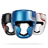 Sanabul Core Series Boxing MMA Kickboxing Head Gear (Blue/Silver, L/XL)