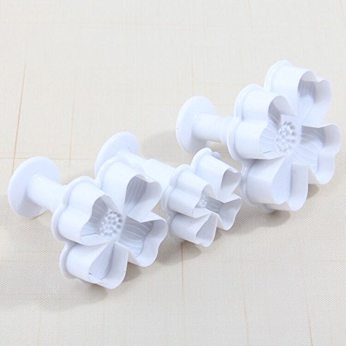 Lucky Clovers Cake Sugarcraft Plunger Fondant Cutter Decorating Mould DIY Tools - 4 Leaf Petals Heart Butterfly Embossing Tool - Set of 3 - Thumbnail 2