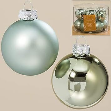 Seaside No64 Weihnachtskugeln 12 Tlg Set Hellgrün I