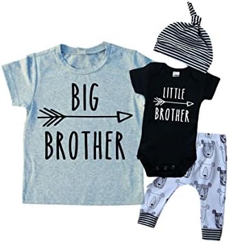 Big Brother/Little Brother Set. Matching Big Brother Little Brother Set 0-3Mo Bodysuit & 5T Shirt