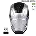 Cool Wireless Mouse Iron Man Black Panther Star Lord Ant Man Tree Man Gaming Mice with USB Unifying Receiver 1200 DPI for PC and Laptops (Iron Man Silver)thumb 1