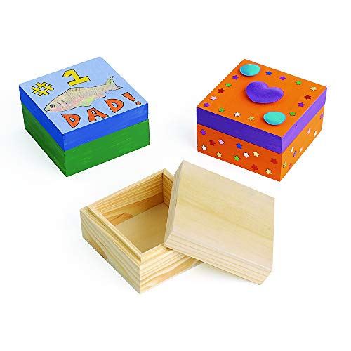 Colorations Wooden Trinket Boxes (Set of 12)