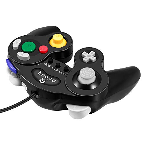 Gamecube Controller, Compatible with Gamecube / Wii U/ Wii / PC / Switch Controller, 2 Packs Classic Wired Gamecube Controller for Super Smash Bros with Turbo Function(2 Black)