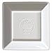 Square Break Resistant Melamine Bowls with Scraper, 6-Pack, White (6 Inches, 16 Ounce)