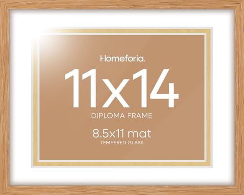 Homeforia 11x14 Diploma Frame Natural Oak