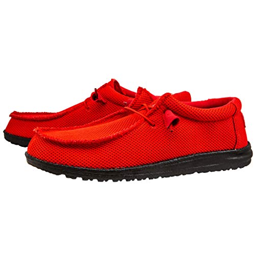 Hey Dude Men's Wally Sox Fan Red Size 