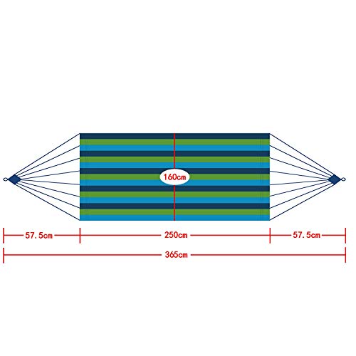 ValueHall Outdoor-weicher Baumwolle Stoff brasilianische Hängematte doppelte Breite 2 Person Reisen Camping Hängematte V7010 (Heißes Blau) – Bild 8