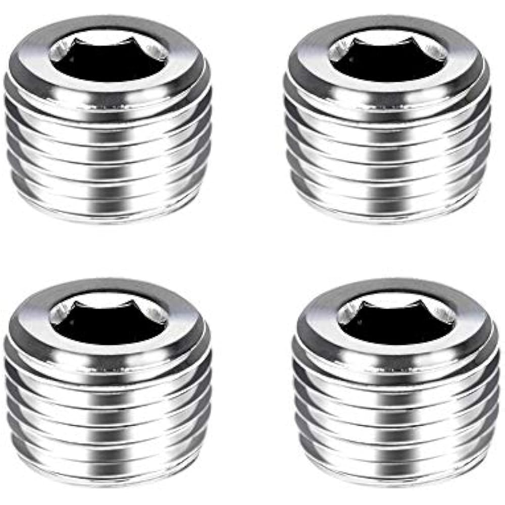 Joyway 4Pcs Stainless Steel Internal Hex Thread Socket Pipe Plug 1/4