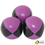 Juggling Balls Set of 3 Professional Style (Black/Purple)