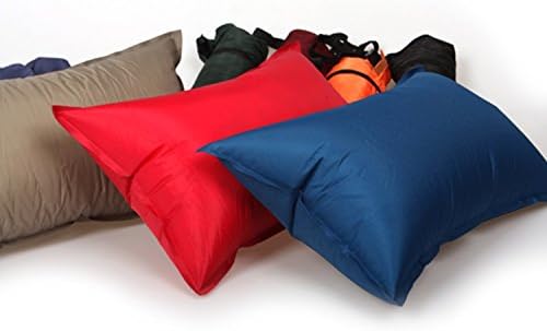 Outdoor Self Inflatable Camping Pillow 1 PCS Lightweight Travel Pillow Ergonomic Airplane Sleep Cushion Pillow for Neck & Lumber Support and a Good Night Sleep while Camp (Random Color)