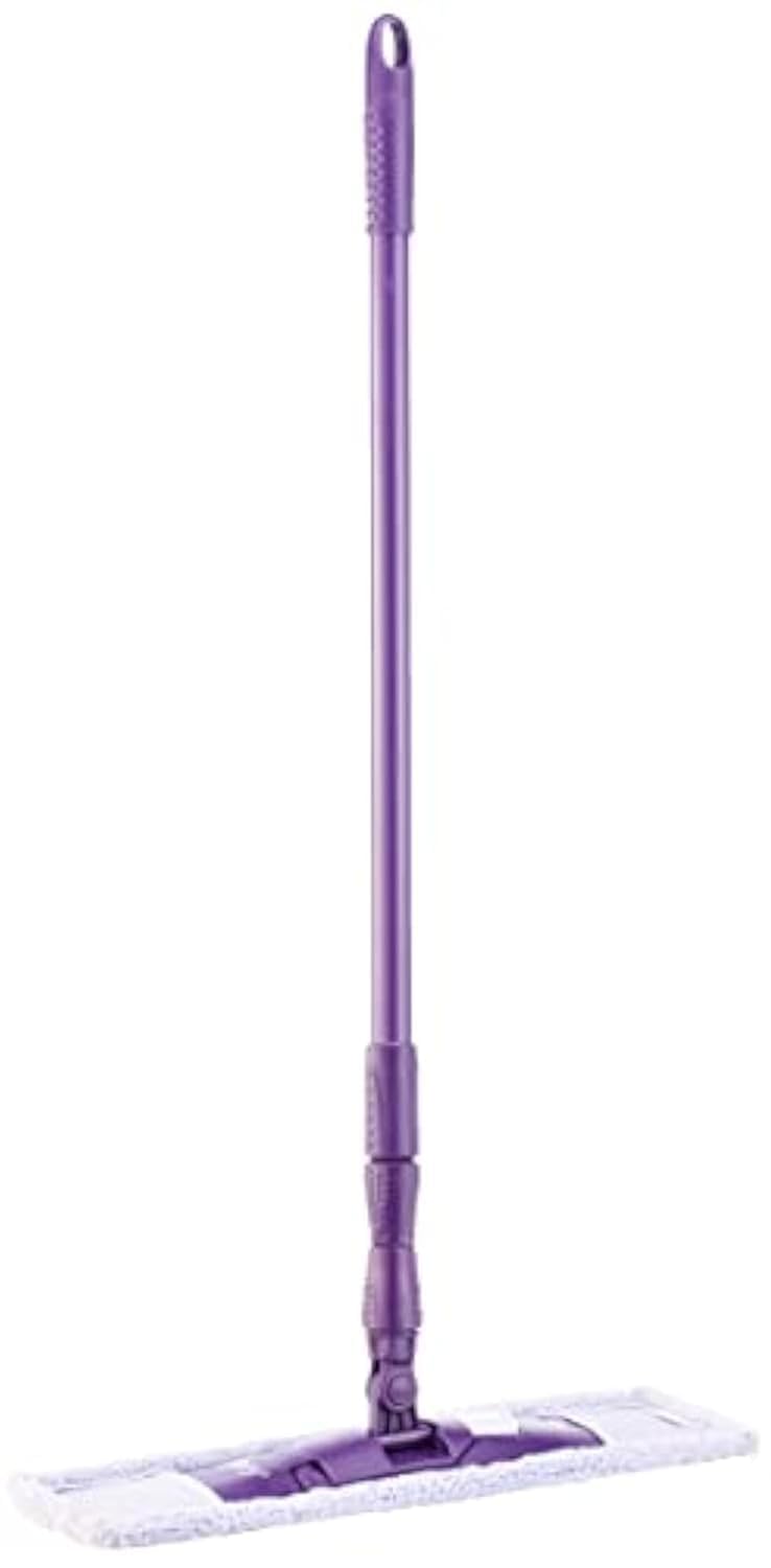 Mery | Microfiber Mop with Telescopic Stick | Dust Catcher Mop | Washable | Eco-Friendly | 360 Degree Rotation | Purple and Lilac | Measurements: 140 x 45 x 15 cm