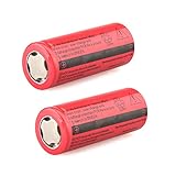 26650 Battery 2 Pack Rechargeable 3.7v Lithium 6800mAh Flat Top for LED Flashlight