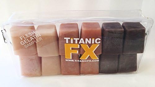 Titanic FX – Reusable Prosthetic Gelatin Light, Medium, Dark Flesh – For Special FX and Theatrical Makeup - Wounds, Scars, Injuries – 2lb