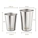 Stainless Steel Pint Cup - 18/8 Food-grade Tumbler Mug for Camping and Hiking - by Not Just A Gadget (Silver-pack of 5, 16 oz)