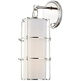 Hudson Valley Lighting 1500-PN Sovereign 1-Light LED Wall Sconce, Polished Nickel Finish, Silver