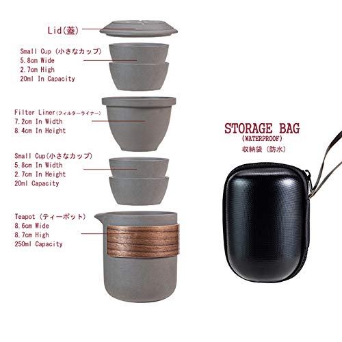 Tragbare Teeservice Porzellan Japanische kleine Teekanne Reise Tea Pot Chinesische Tee Set Mit 1 Topf Und 4 Tassen, Kleine Teeset für Teeliebhaber EIN Sehr Schönes Geschenk – Bild 8
