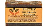 Turmeric Soap With Patchouli Oil Goat Milk and Orange Essential Oil 100% Natural and Handmade Comes in Gift Box Contains Coconut Olive Hemp Oil (1 Pack)